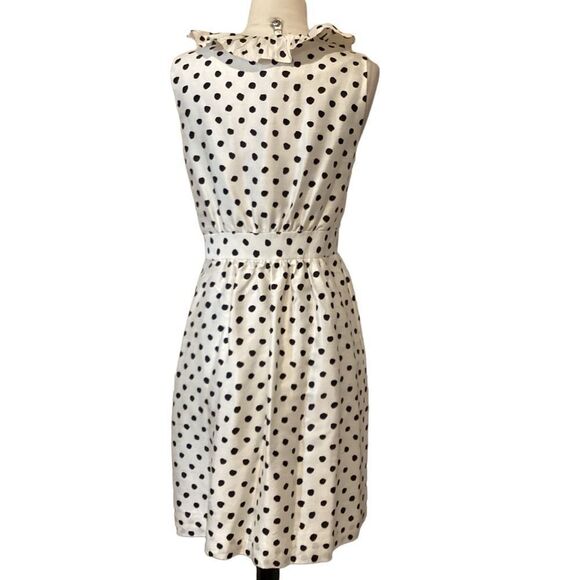 Kate Spade 100% Silk Natalia Polka Dot Dress sleeveless Ruffled collar 6 - Picture 8 of 15